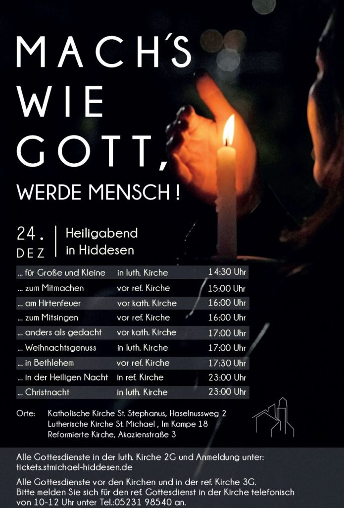 Weihnachtsgottesdienste Hiddesen