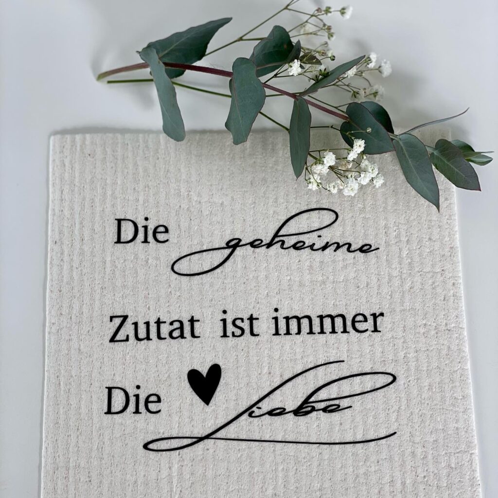 Eine Grußkarte mit einem Schriftzug