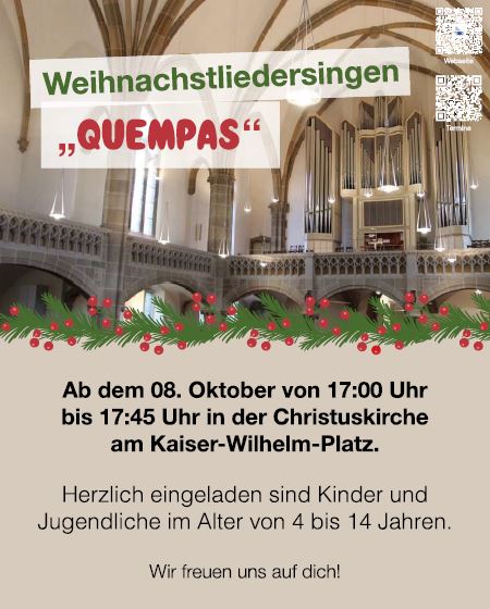 Weihnachtsliedersingen Quempassingen 2024 Einladung