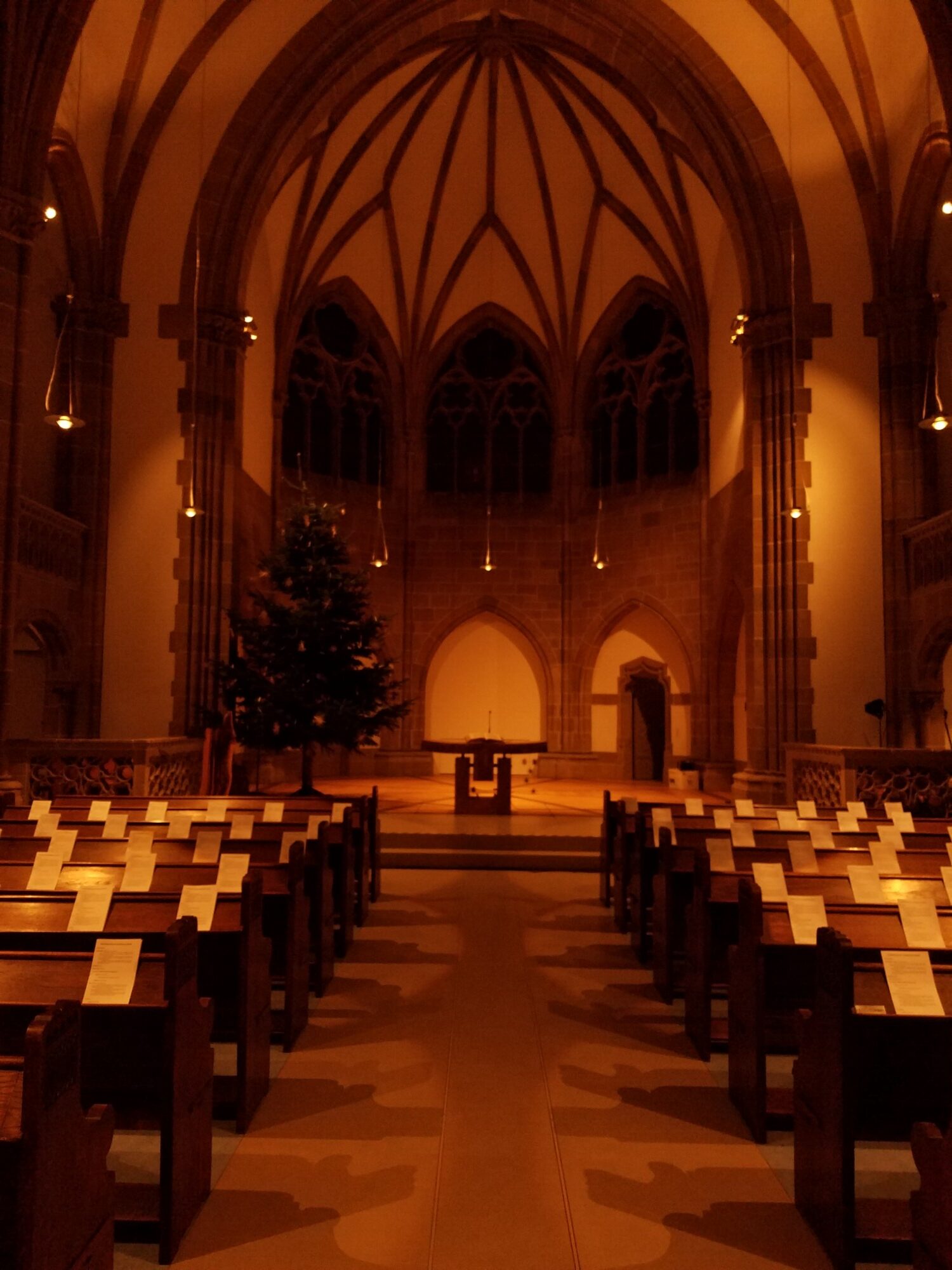 Christuskirche Detmold an Heiligabend vor der traditionellen Christvesper 16 Uhr mit Quempas